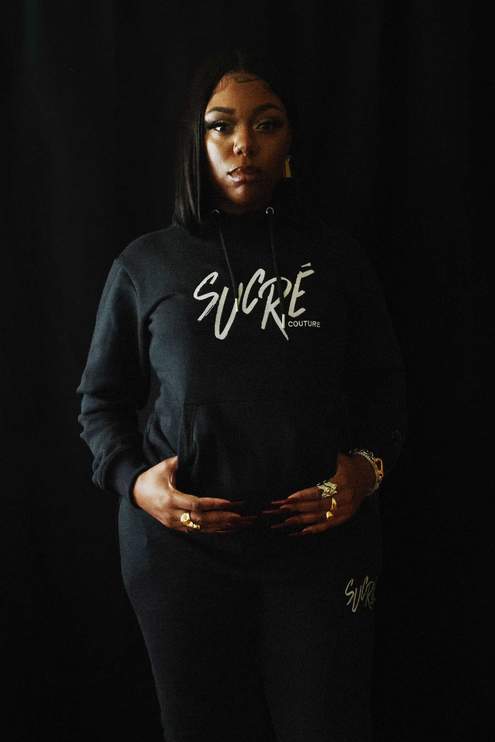 Sucré Hoodie Set (Noir)