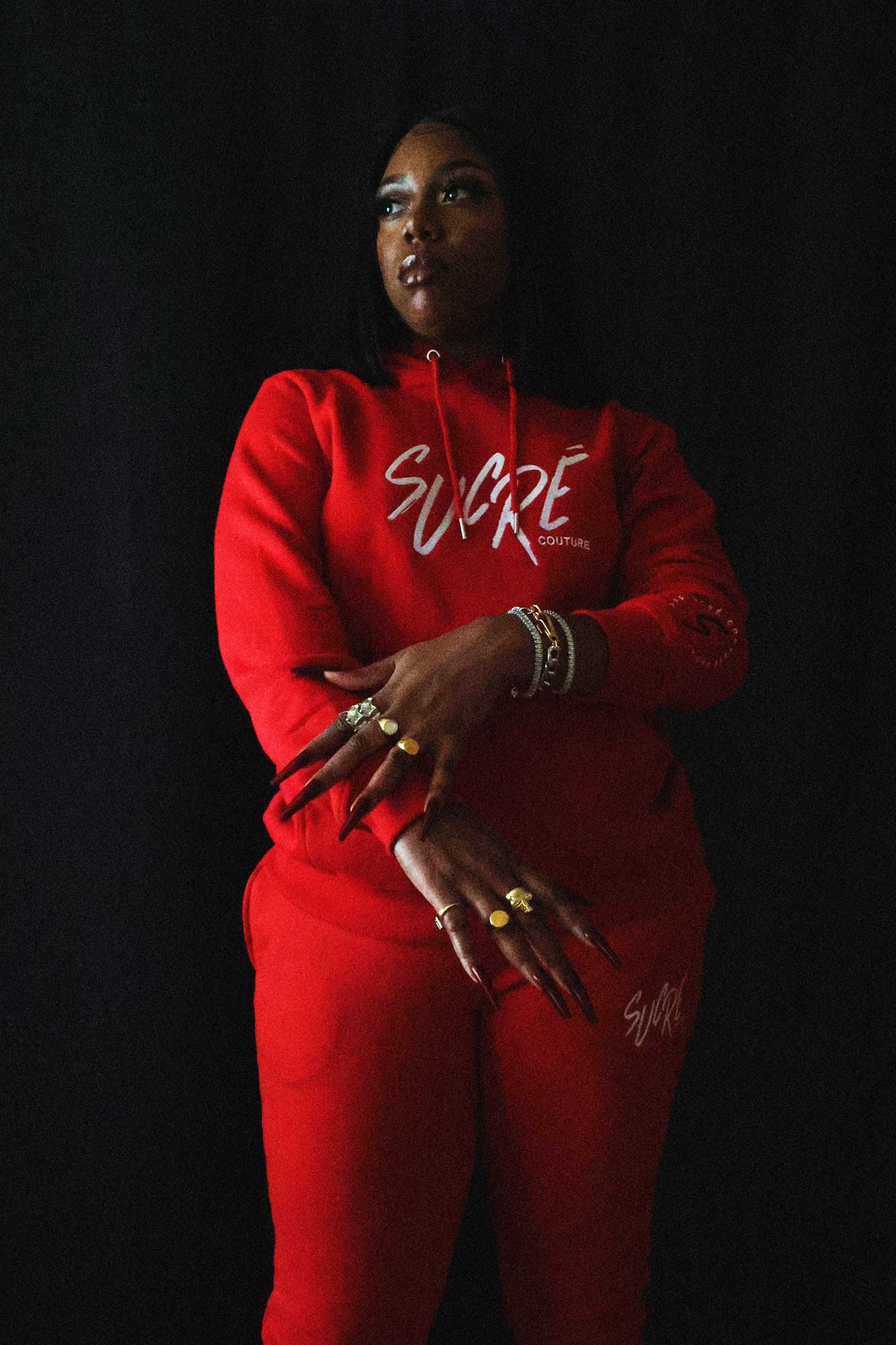 Sucré Hoodie Set (Rouge)