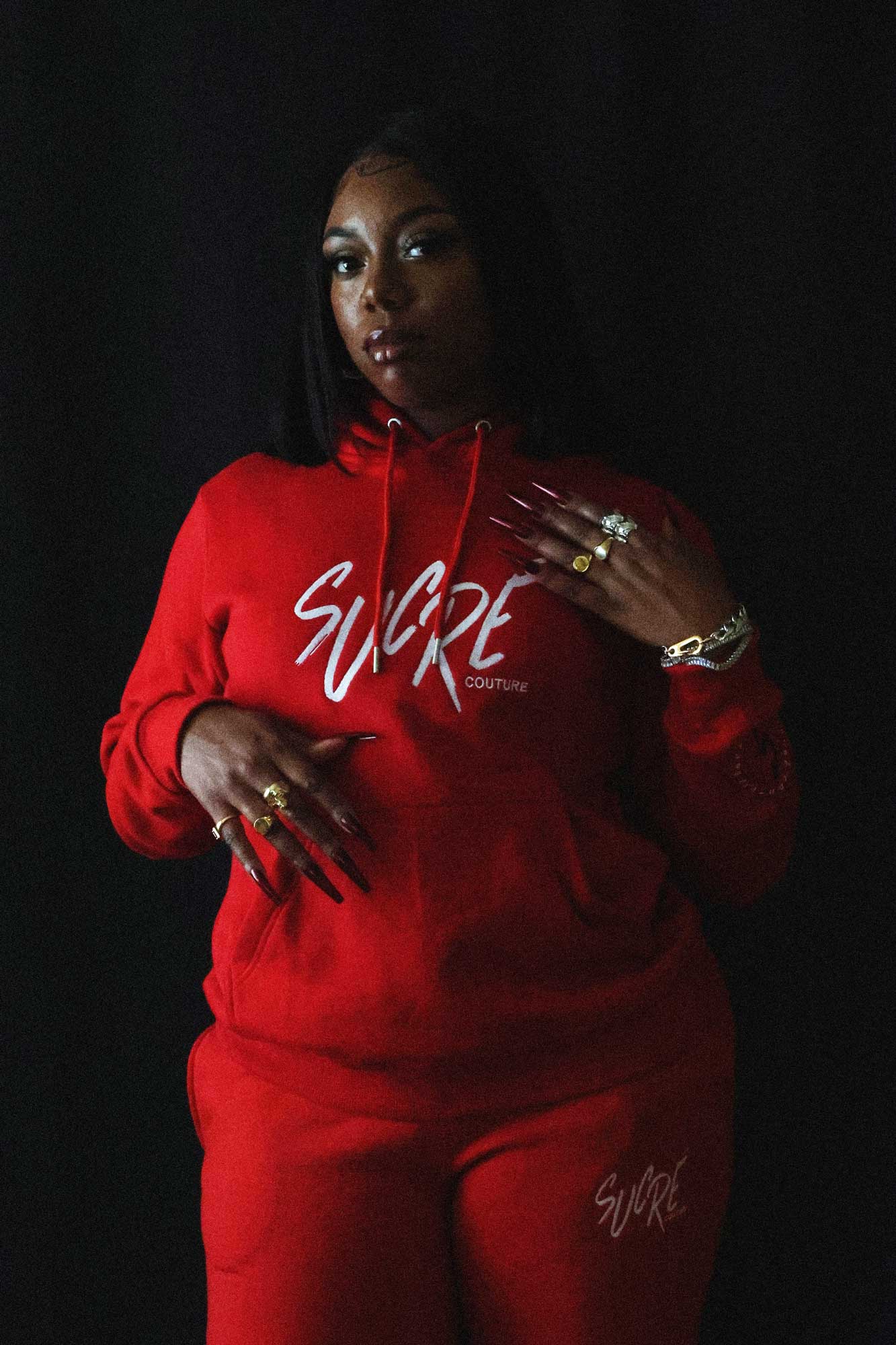 Sucré Hoodie Set (Rouge)
